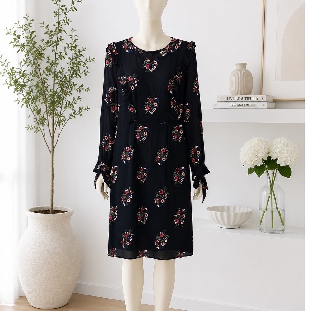 FRNCH Floral Dress European Summer Romantic Resort Wear Vacation Wedding Office